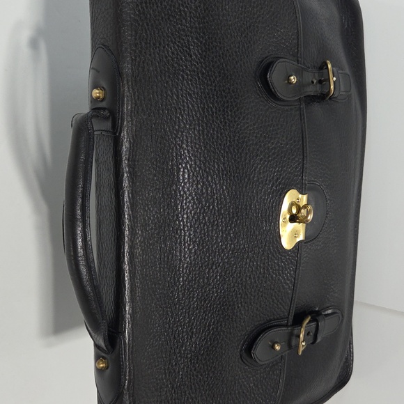 Vintage Chesneau Black Top Grain Leather Men's Briefcase - Picture 3 of 16